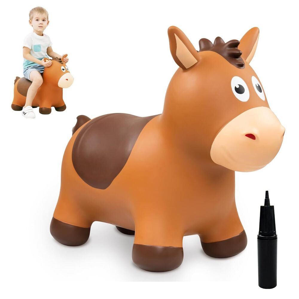 Inflatable Horse Hopping Toys, Bouncy Animal Hopper Toys for Toddlers